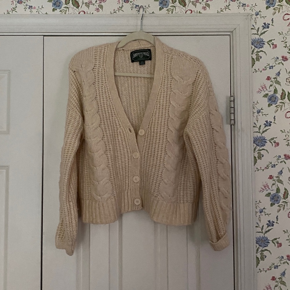 American eagle pullover button up sweater